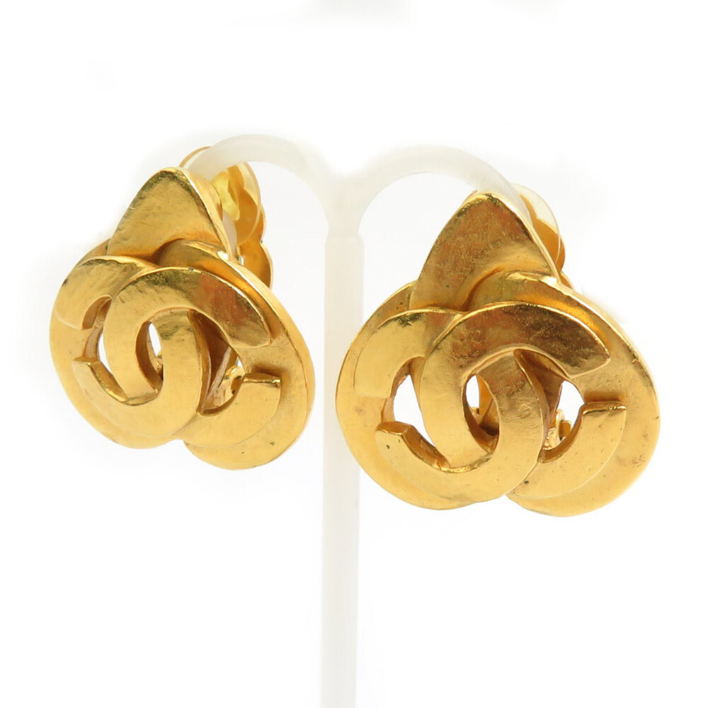 CHANEL Gold Logo Earrings - Picture 2 of 5